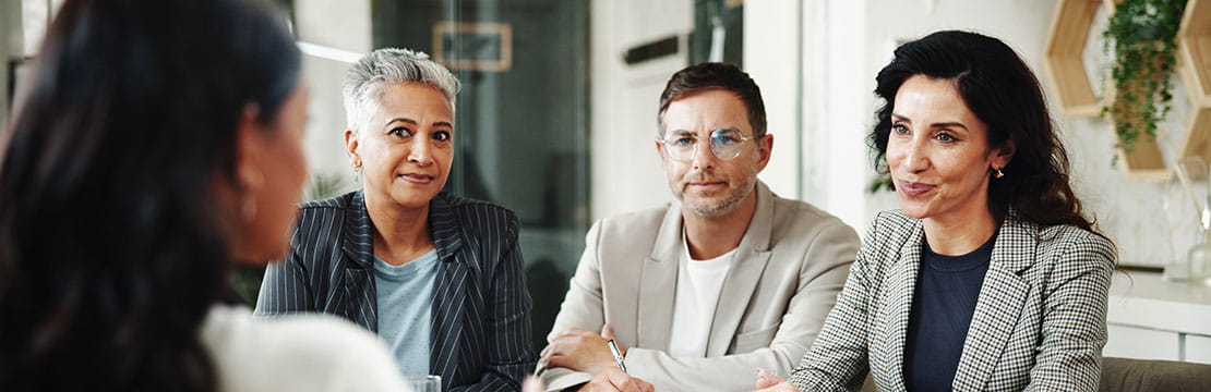 A business meeting.